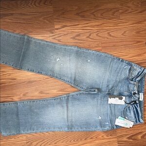 Studio blue high rise straight leg jeans